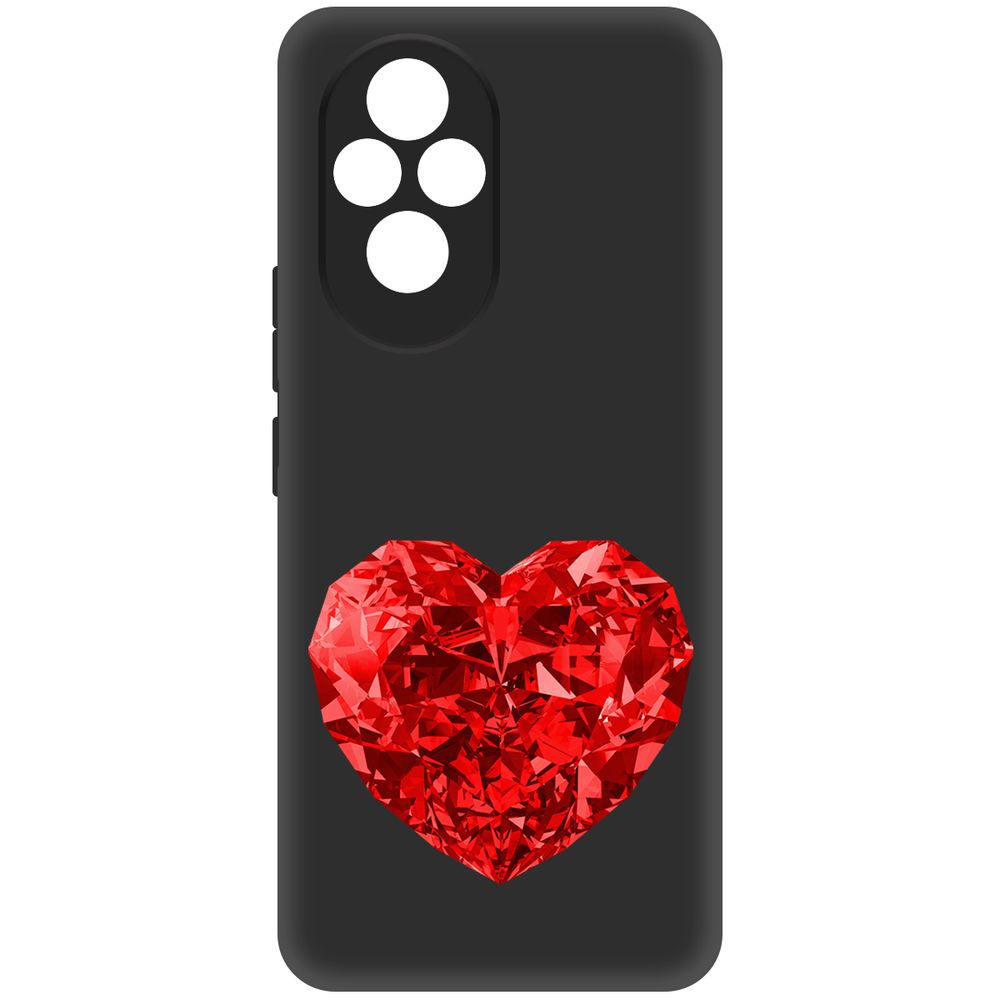 

Чехол-накладка Krutoff Soft Case Рубиновое сердце для Honor 200 черный