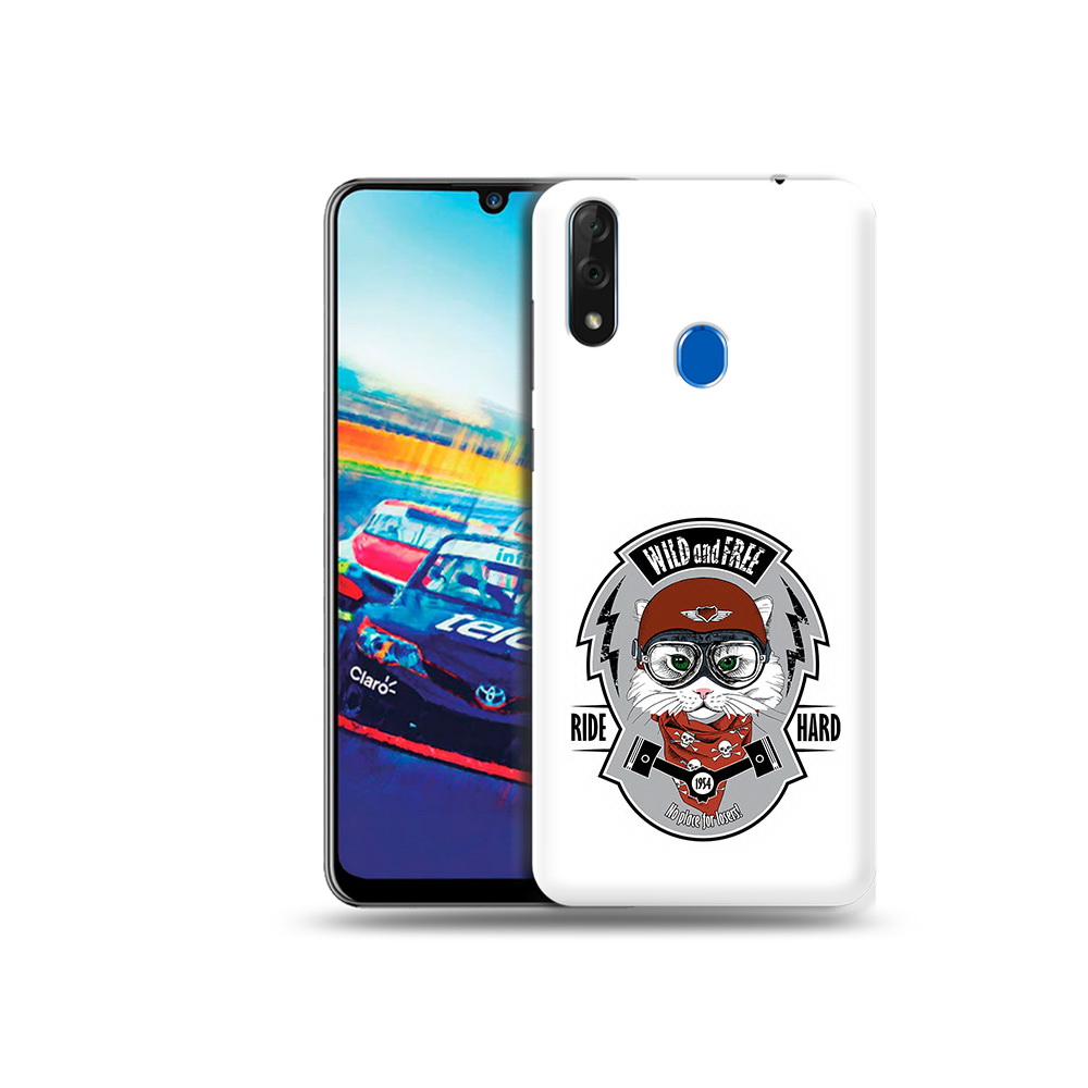 Чехол MyPads Tocco для ZTE Blade V10 кошка в шлеме (PT136503.455.404)