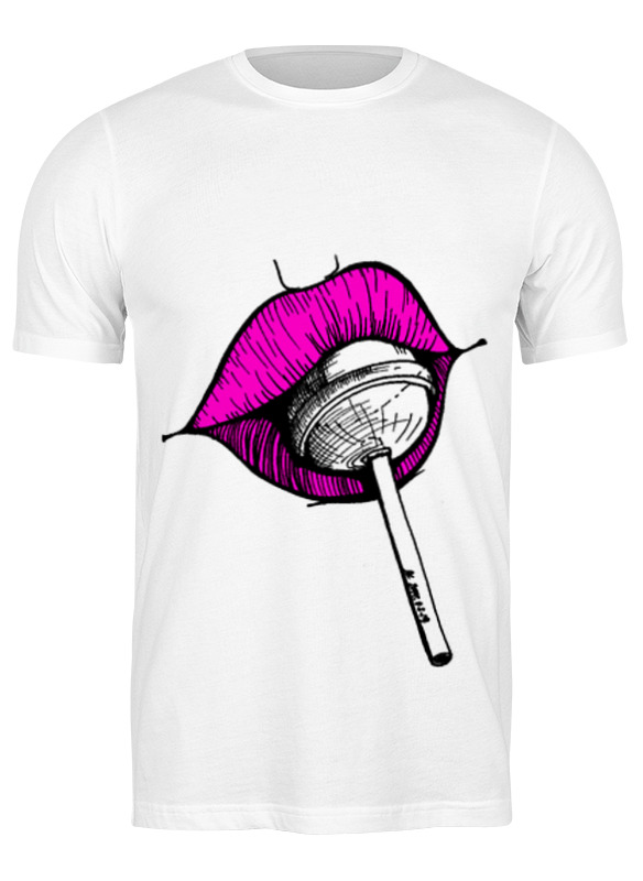 

Футболка мужская Printio Pink lips 665754 белая S, Белый, Pink lips 665754
