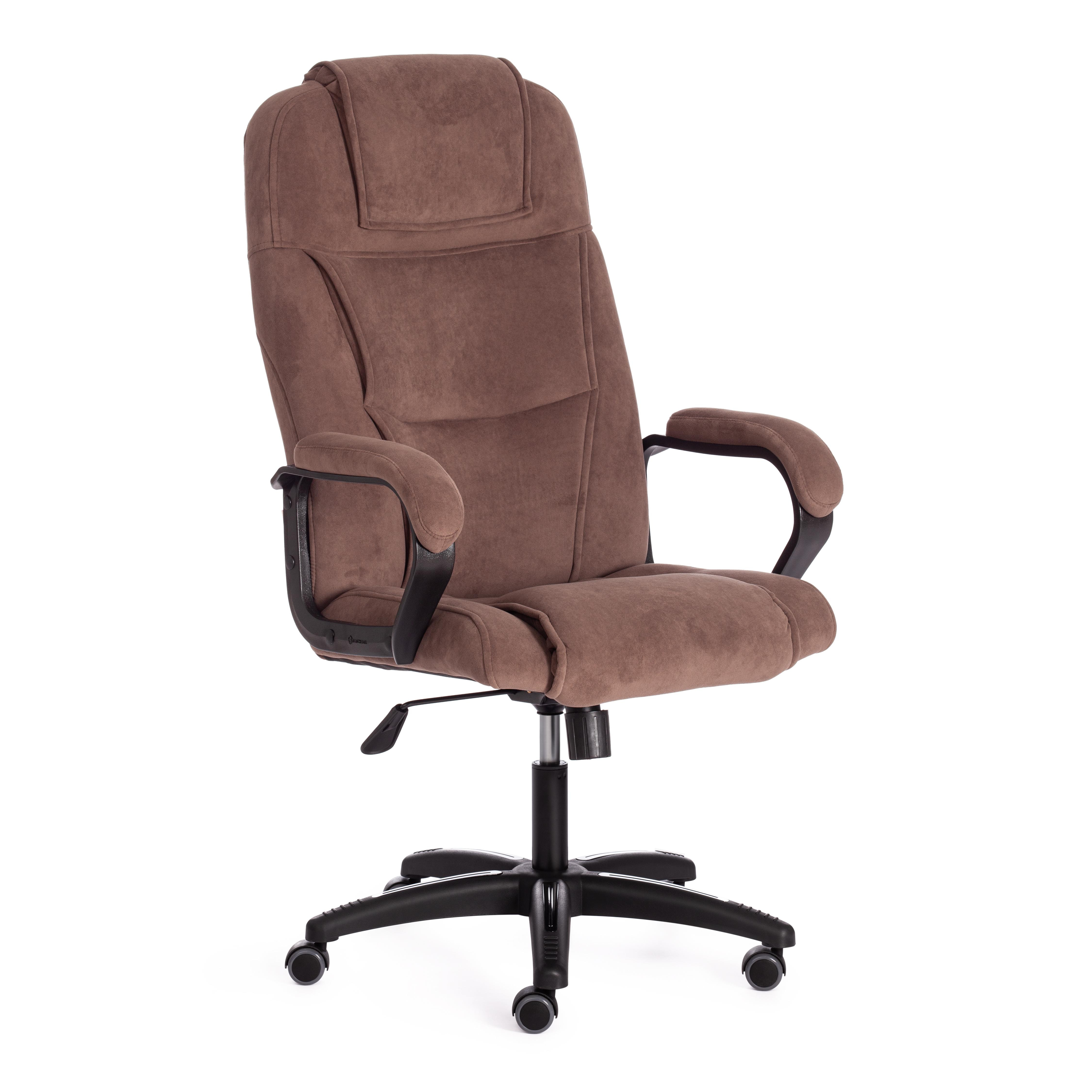 Кресло компьютерное офисное на колесиках Tetchair BERGAMO коричневый