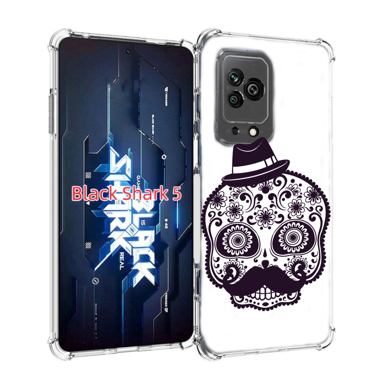 

Чехол MyPads разрисованный скелет для Xiaomi Black Shark 5, Прозрачный, Tocco