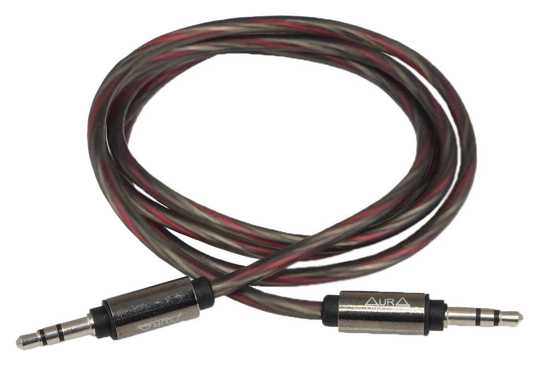 фото Кабель межкомпонентный aura rca-j136 миниджек 3,5mm>3,5mm, 1 метр