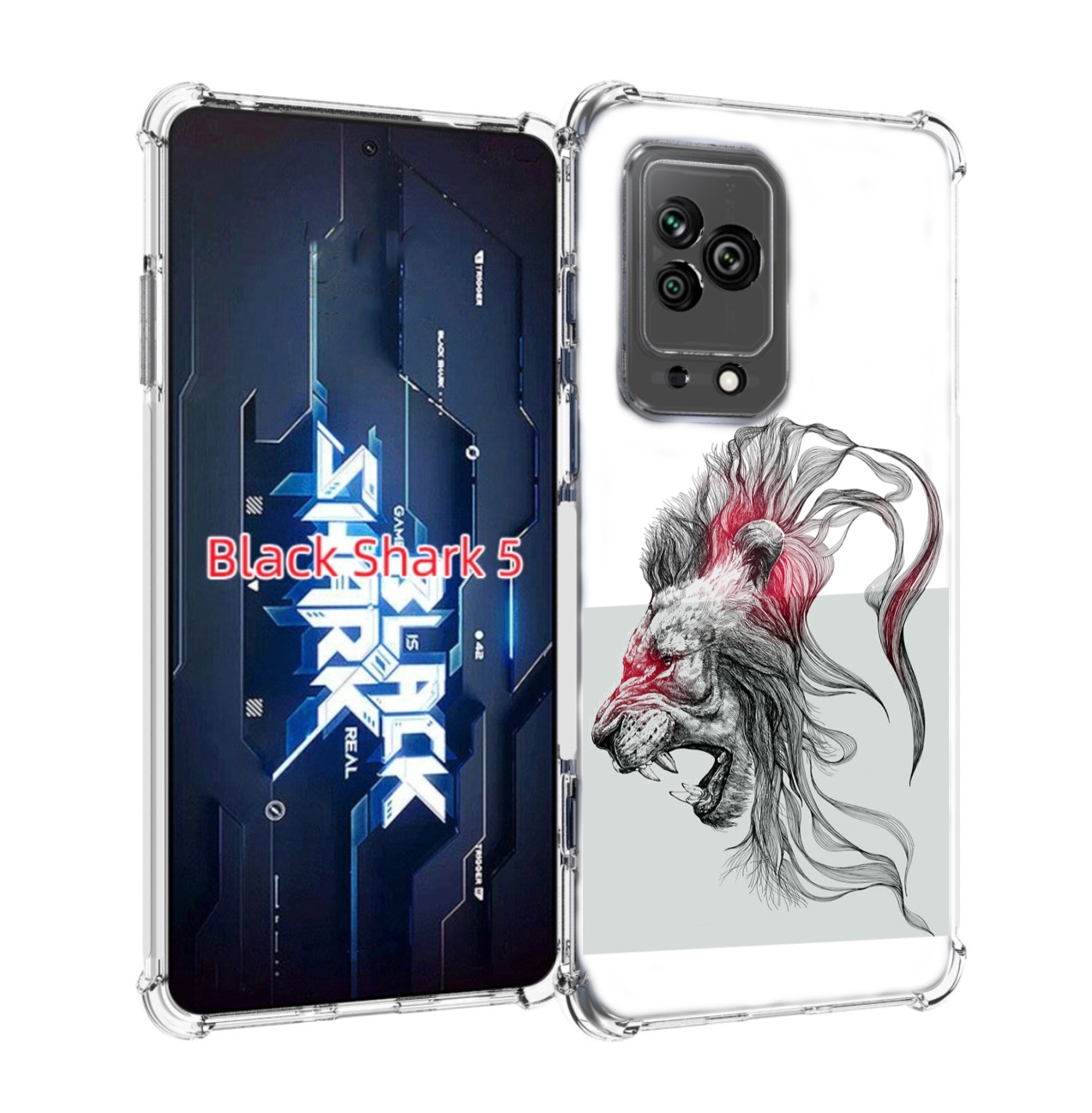 

Чехол MyPads разъяренный лев для Xiaomi Black Shark 5, Прозрачный, Tocco