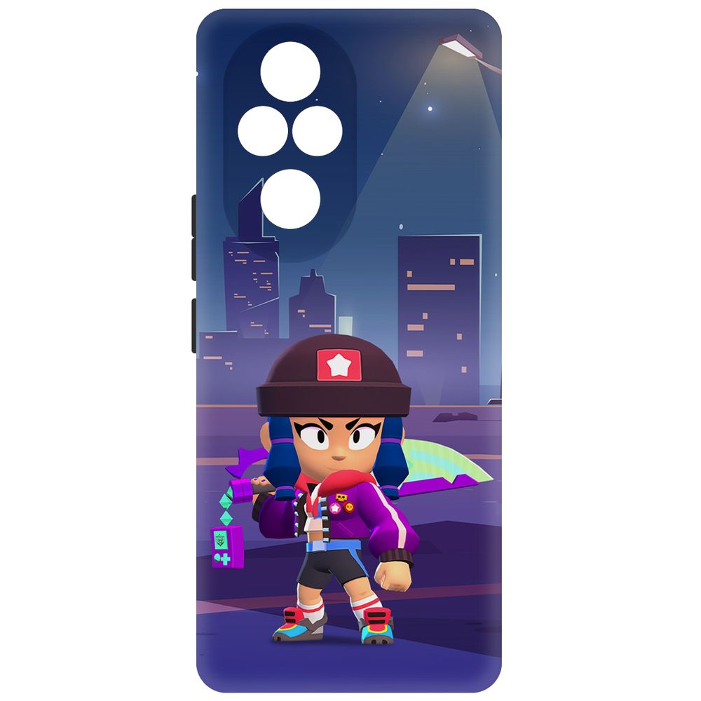 

Чехол-накладка Krutoff Soft Case Brawl Stars - Героиня Биби для Honor 200 Pro черный