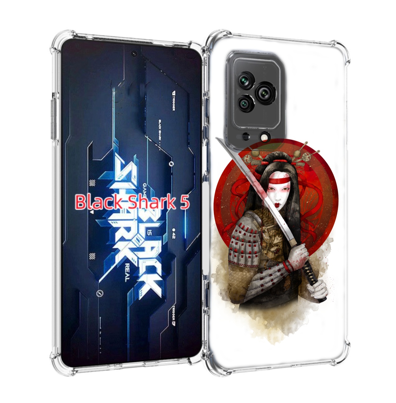 

Чехол MyPads рисованная девушка с катаной для Xiaomi Black Shark 5, Прозрачный, Tocco