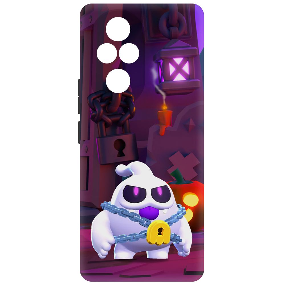

Чехол-накладка Krutoff Soft Case Brawl Stars - Призрак Скуик для Honor 200 Pro черный