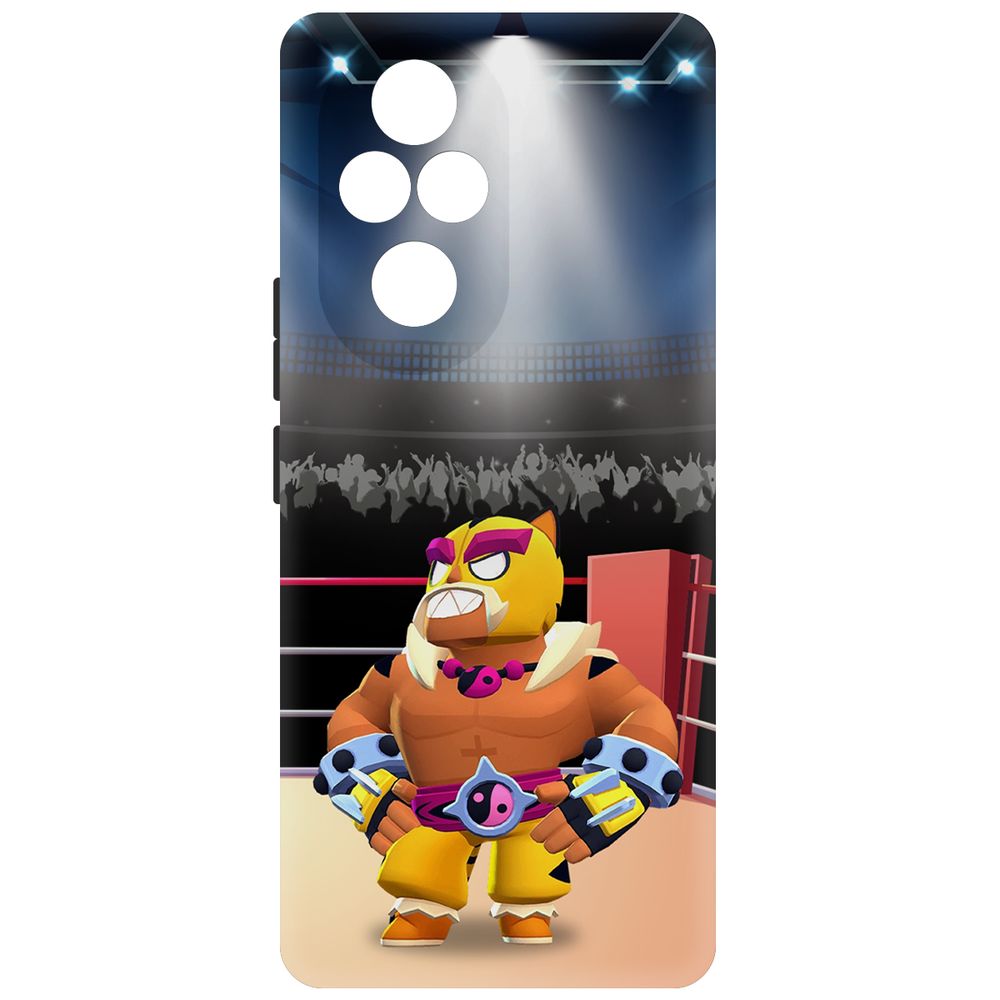 

Чехол-накладка Krutoff Soft Case Brawl Stars - Эль Тигро для Honor 200 Pro черный