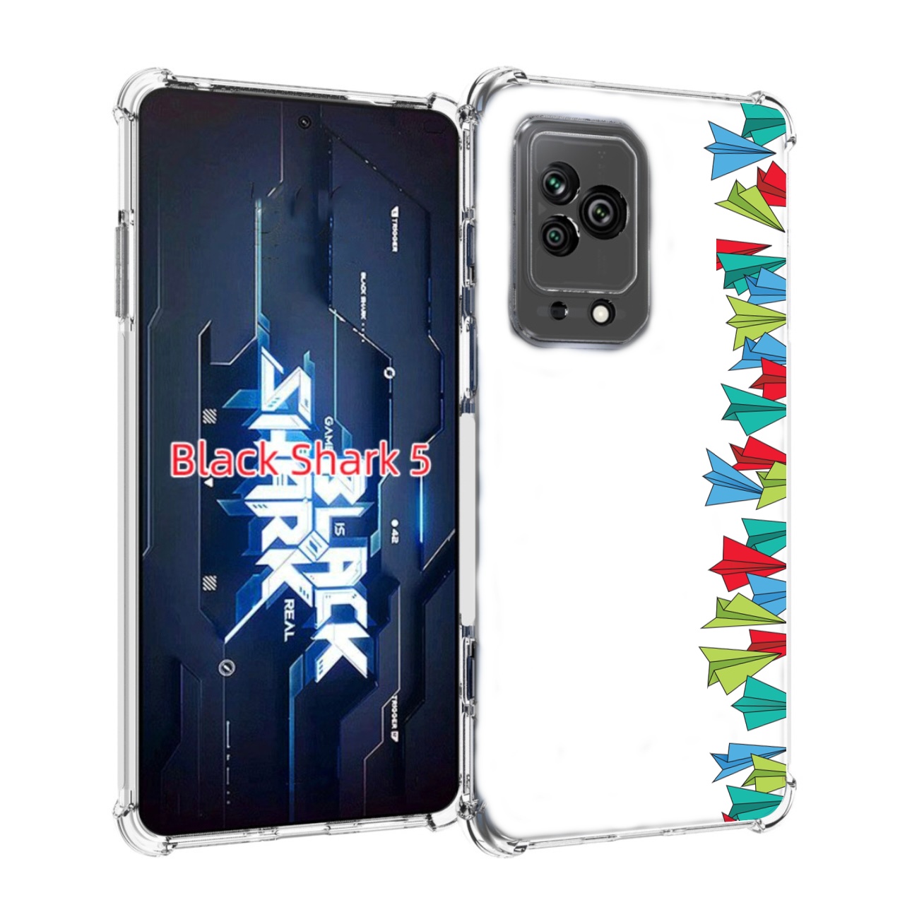

Чехол MyPads самолетики из листочков для Xiaomi Black Shark 5, Прозрачный, Tocco