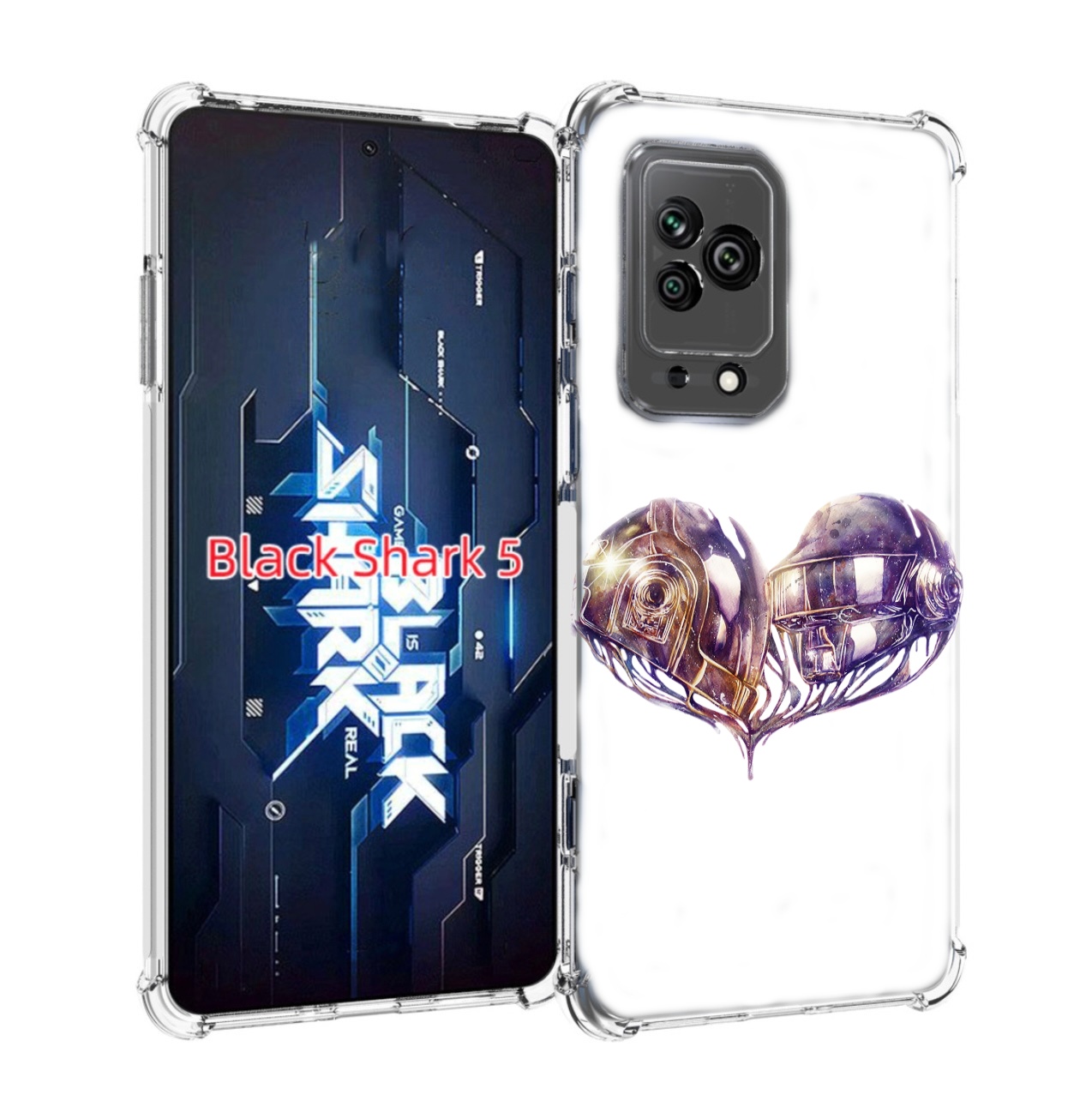 

Чехол MyPads сердце абстракция для Xiaomi Black Shark 5, Прозрачный, Tocco