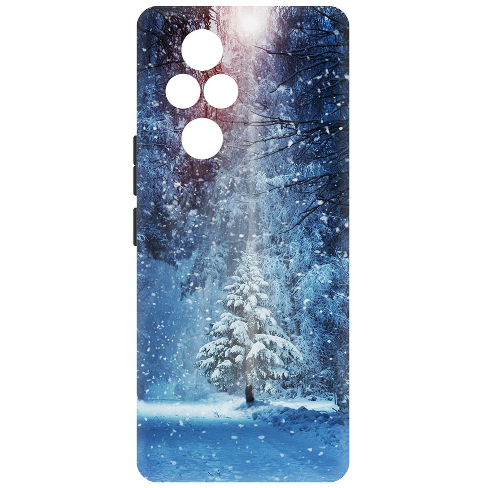 

Чехол-накладка Krutoff Soft Case Лесная ель для Honor 200 Pro черный