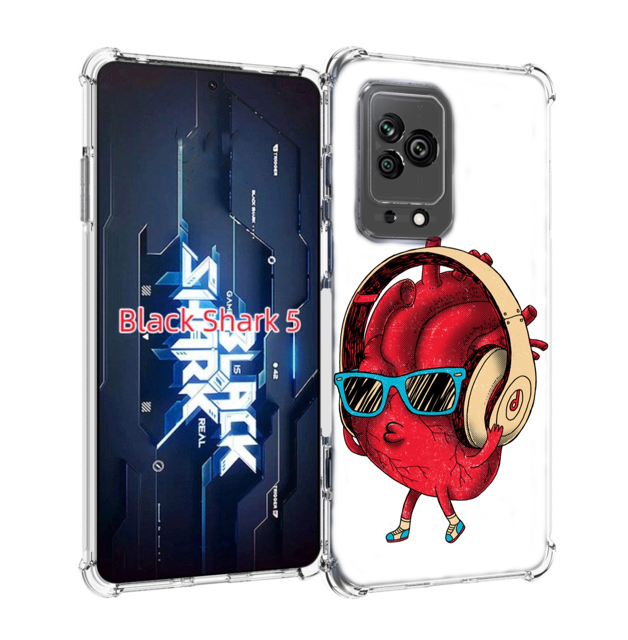 

Чехол MyPads слушай сердце для Xiaomi Black Shark 5, Прозрачный, Tocco
