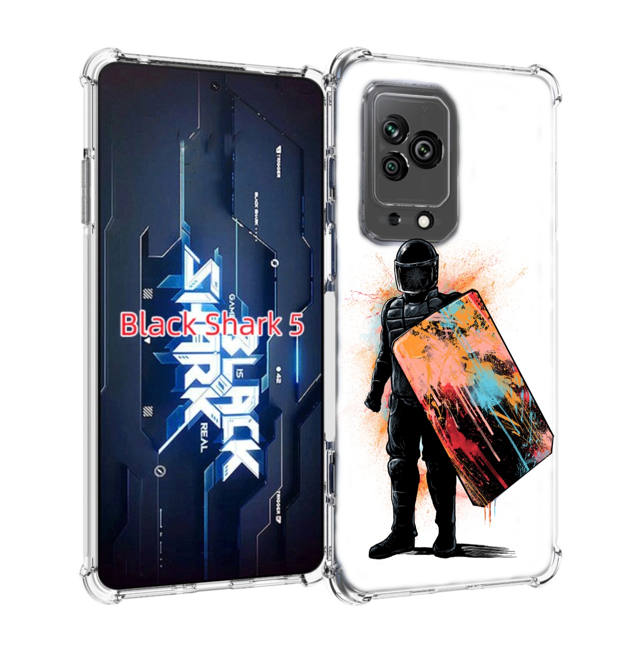 

Чехол MyPads солдат с красочным щитом для Xiaomi Black Shark 5, Прозрачный, Tocco