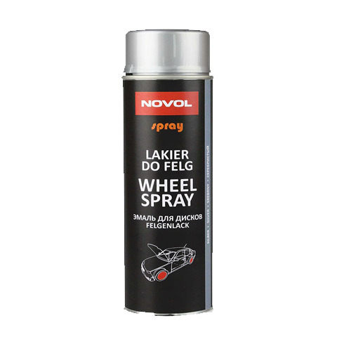 Акриловая эмаль для дисков Novol WHEEL SPRAY серебряный 500мл. аэрозоль