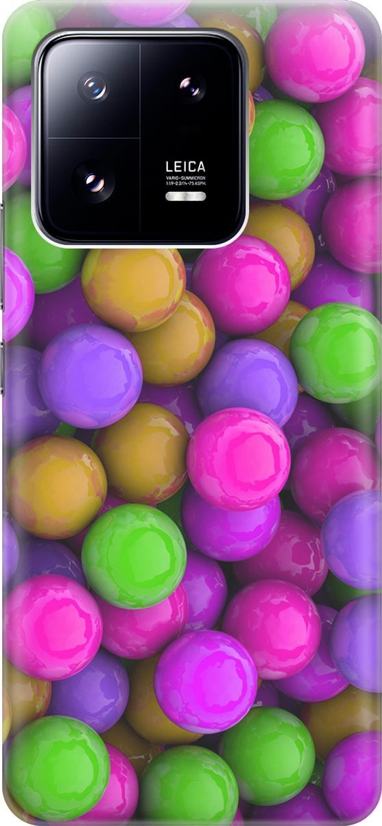 

Силиконовый чехол на Xiaomi 13 Pro Про с принтом "Разноцветные драже", Зеленый;розовый, 158960