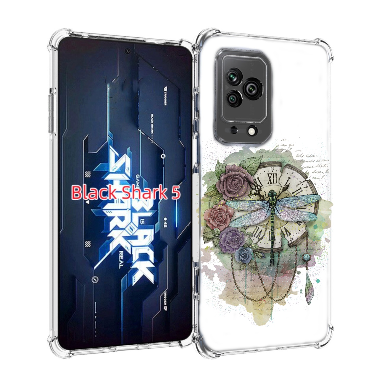 

Чехол MyPads старинные часы в цветах для Xiaomi Black Shark 5, Прозрачный, Tocco