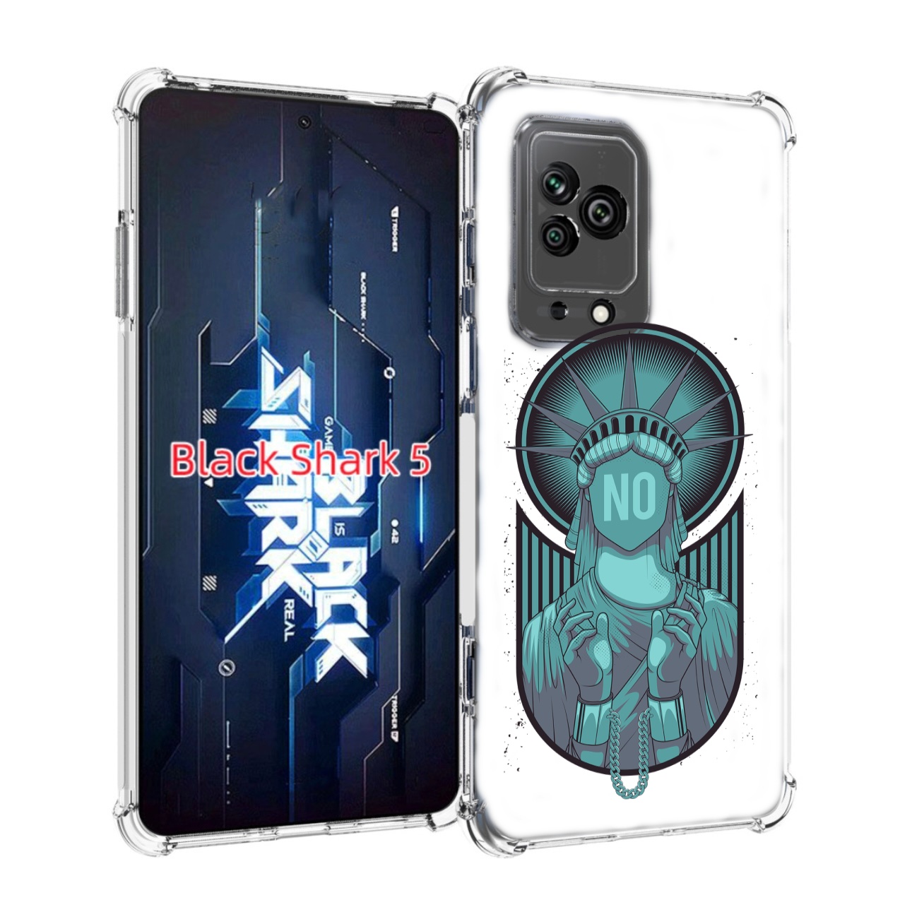 

Чехол MyPads статуя свободы зеленый для Xiaomi Black Shark 5, Прозрачный, Tocco