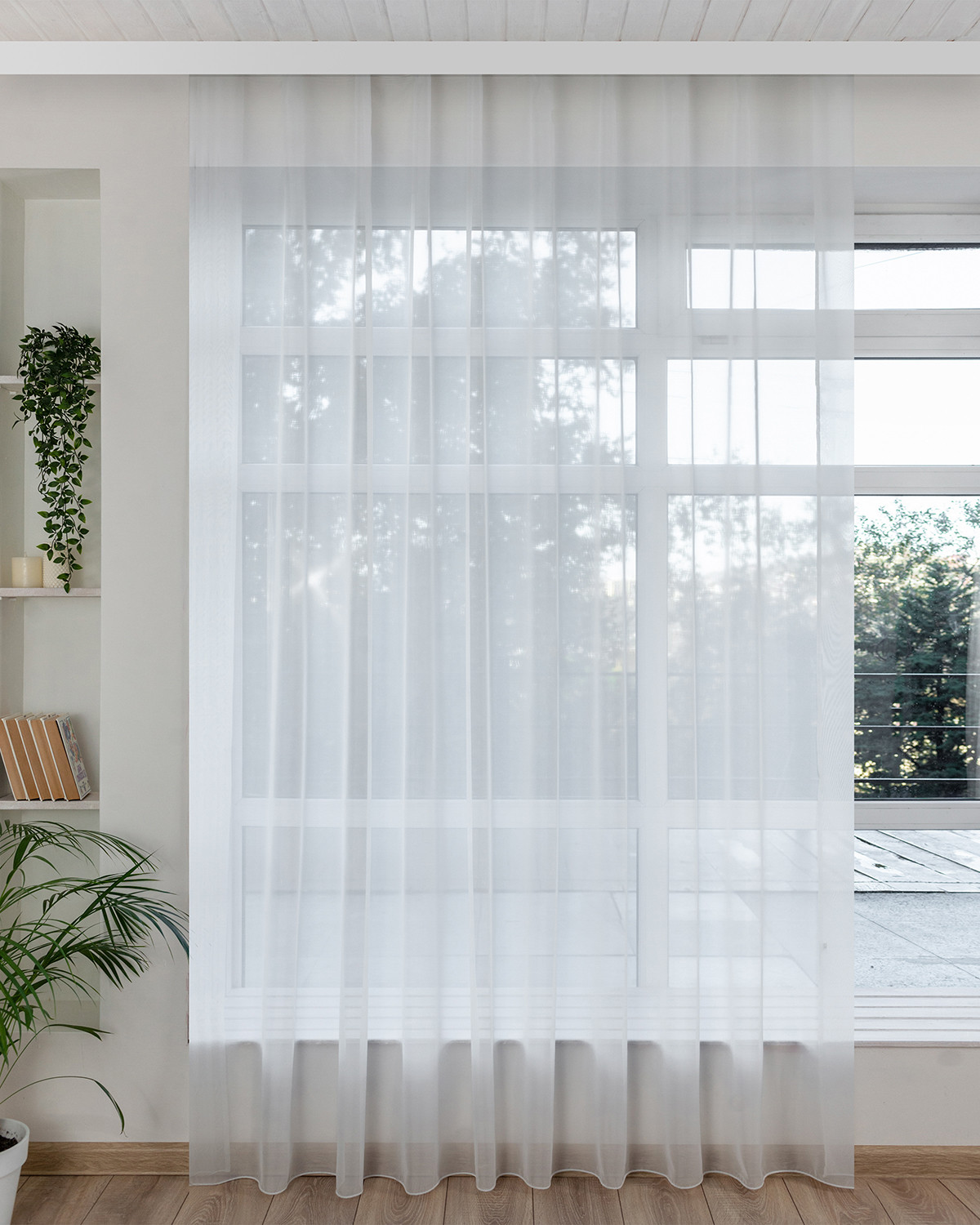 

Тюль Evrika Home Вуаль Белый 1000х240 с утяжелителем, Вуаль