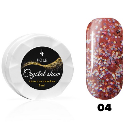 

Гель для дизайна POLE Crystal Show №04, Розовый
