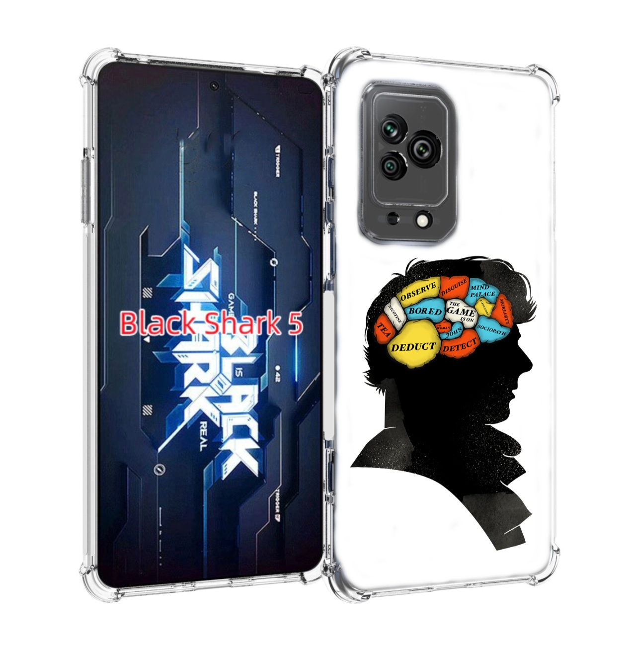 

Чехол MyPads темный рисунок для Xiaomi Black Shark 5, Прозрачный, Tocco