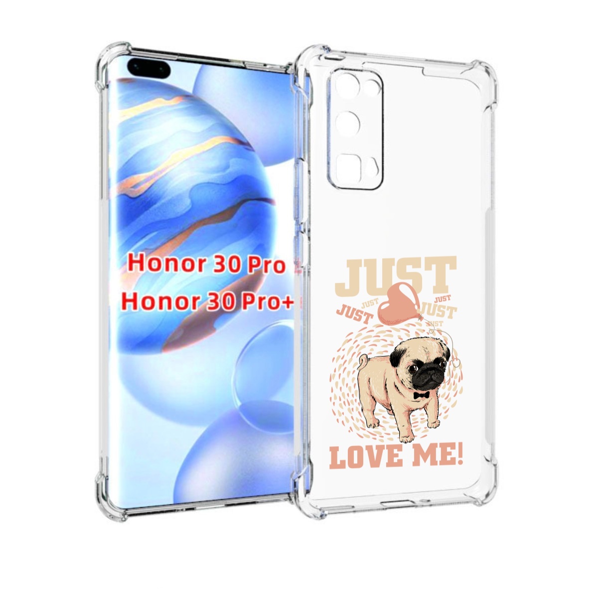 

Чехол бампер MyPads Люби меня для Honor 30 Pro, Прозрачный, Tocco