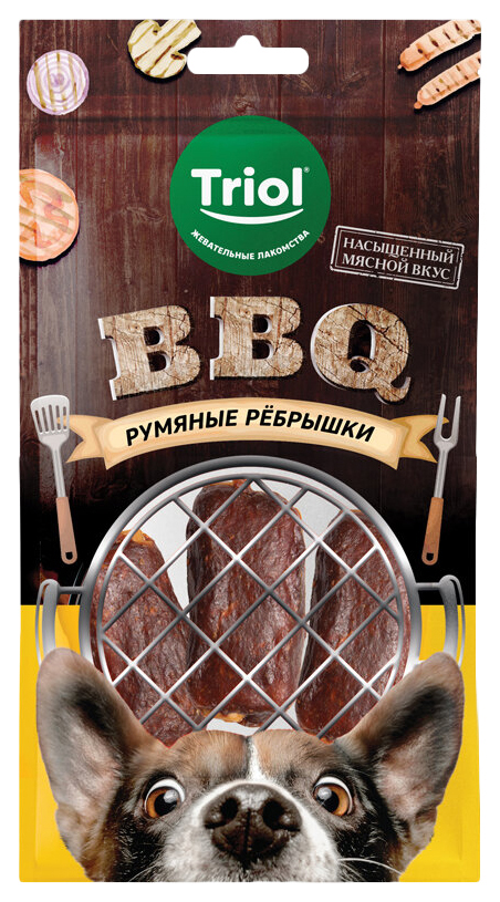 

Лакомство для собак Triol BBQ Румяные ребрышки, 110 г