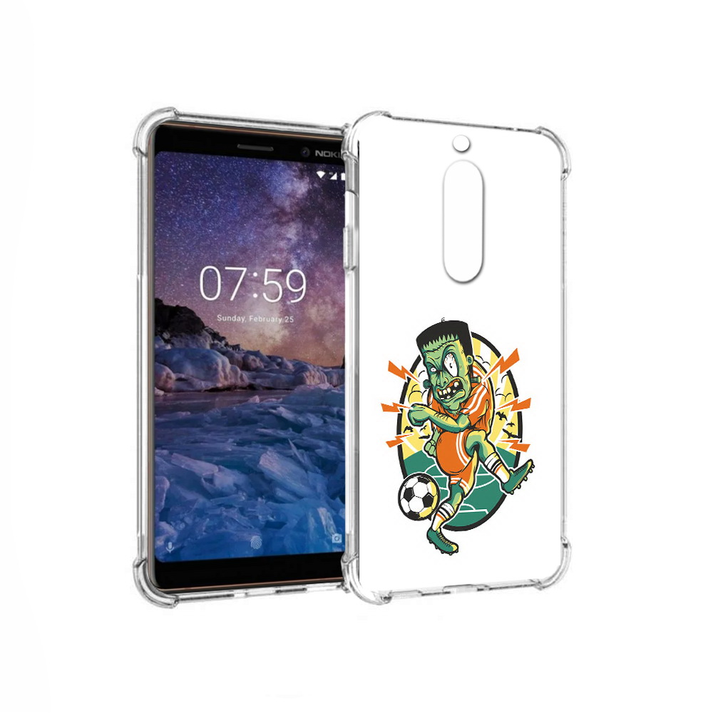 

Чехол MyPads Tocco для Nokia 7 зомби футболист (PT95887.123.368), Прозрачный, Tocco