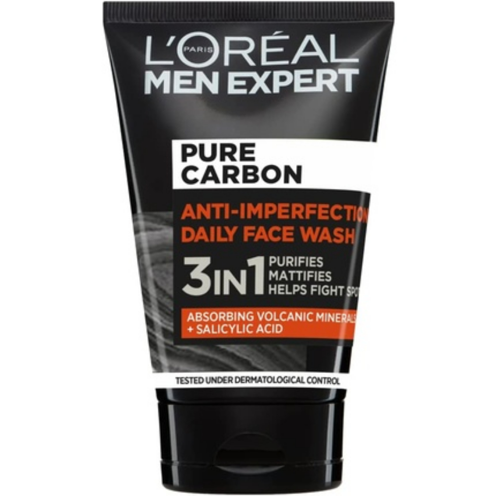 Гель для умывания лица LOreal Paris Men Expert Pure Carbon 3 в 1 100 мл 929₽