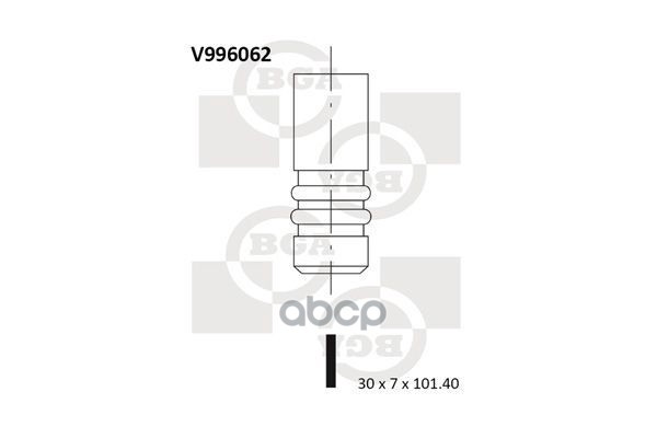 

V996062_клапан выпускной 34x7x101.4 Skoda Fabia 1.4 00>, Seat Arosa 1.0 98>