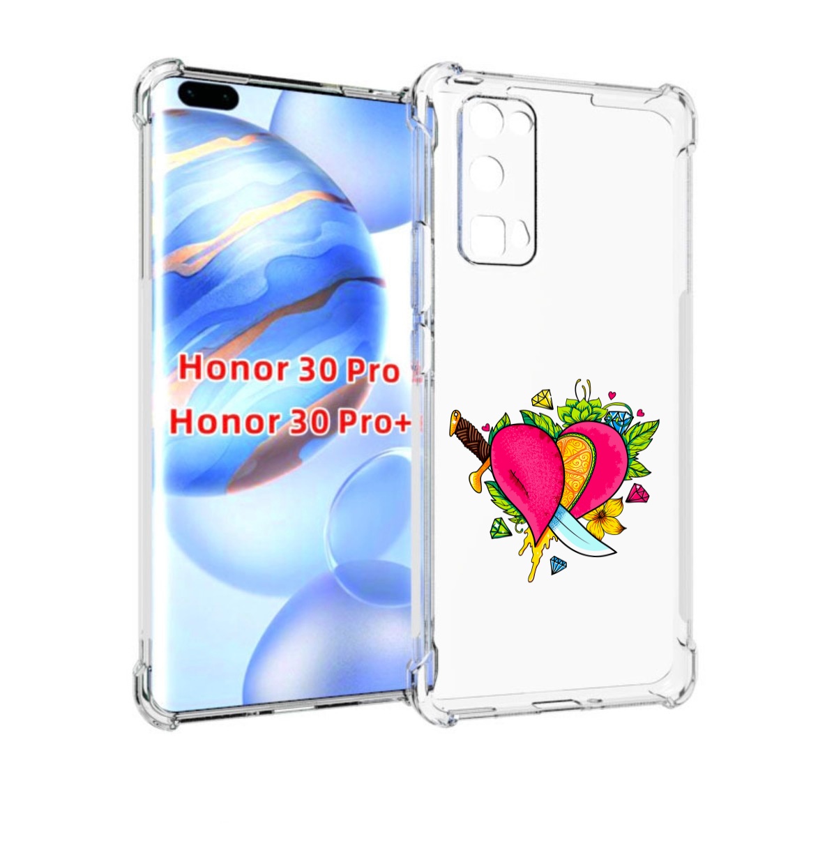 

Чехол бампер MyPads Фруктовое сердце для Honor 30 Pro Honor, Прозрачный, Tocco
