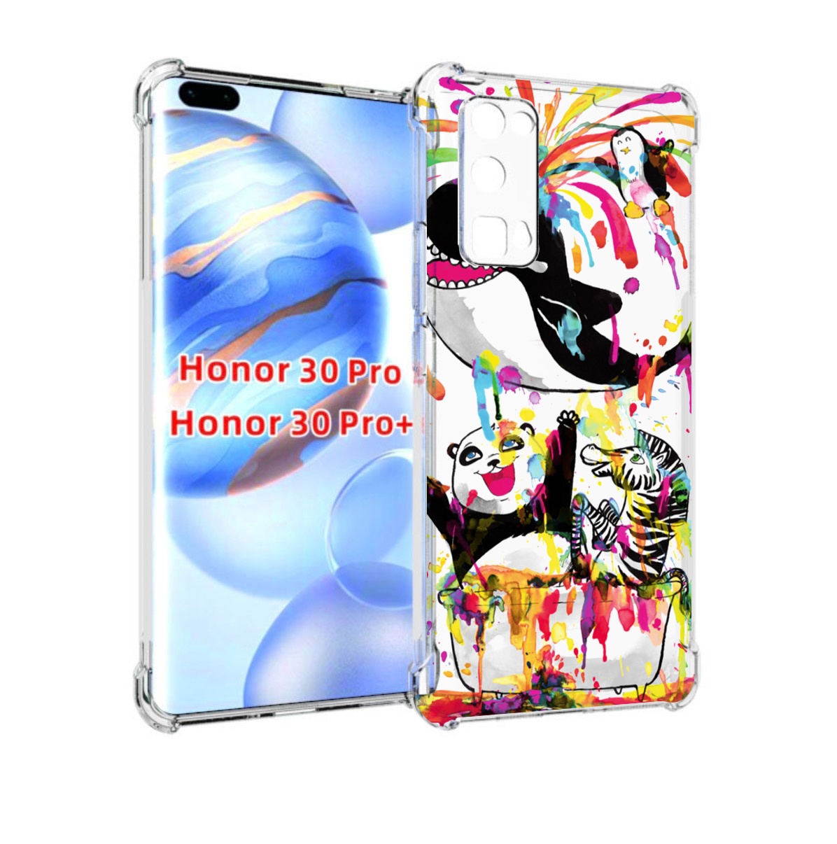 

Чехол бампер MyPads Хиппи кит для Honor 30 Pro, Прозрачный, Tocco