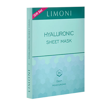 фото Маска для лица limoni sheet mask with hyaluronic acid 6 шт