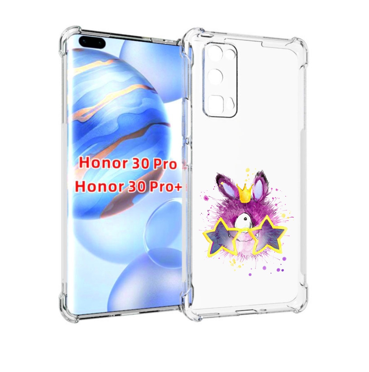 

Чехол бампер MyPads Шуршуля для Honor 30 Pro, Прозрачный, Tocco