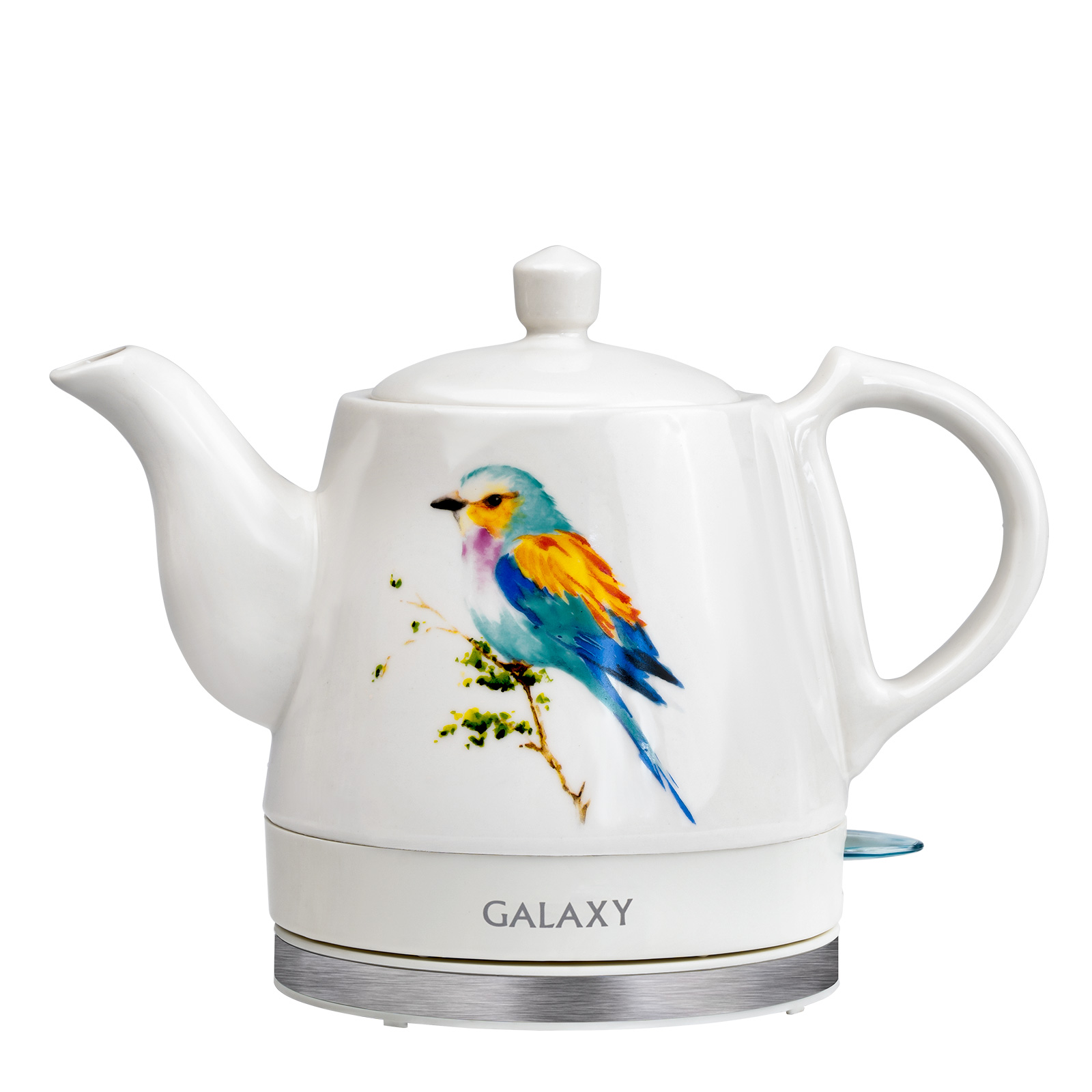 Чайник электрический Galaxy GL0501 1 л белый чайник 3л аппетит птицы свисток