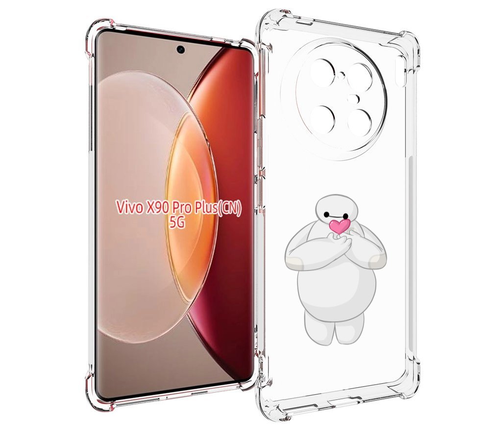 

Чехол MyPads снеговик-с-сердечком для Vivo X90 Pro Plus, Прозрачный, Tocco