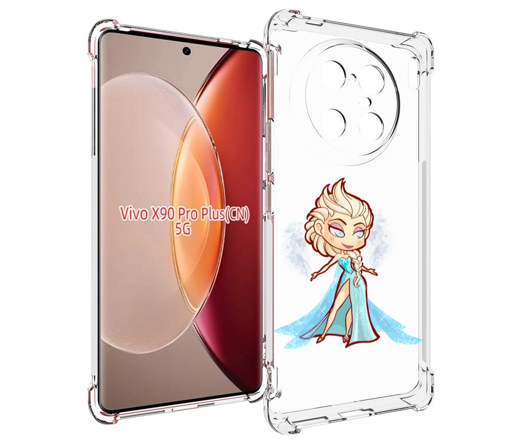 

Чехол MyPads снежная-принцесса женский для Vivo X90 Pro Plus, Прозрачный, Tocco