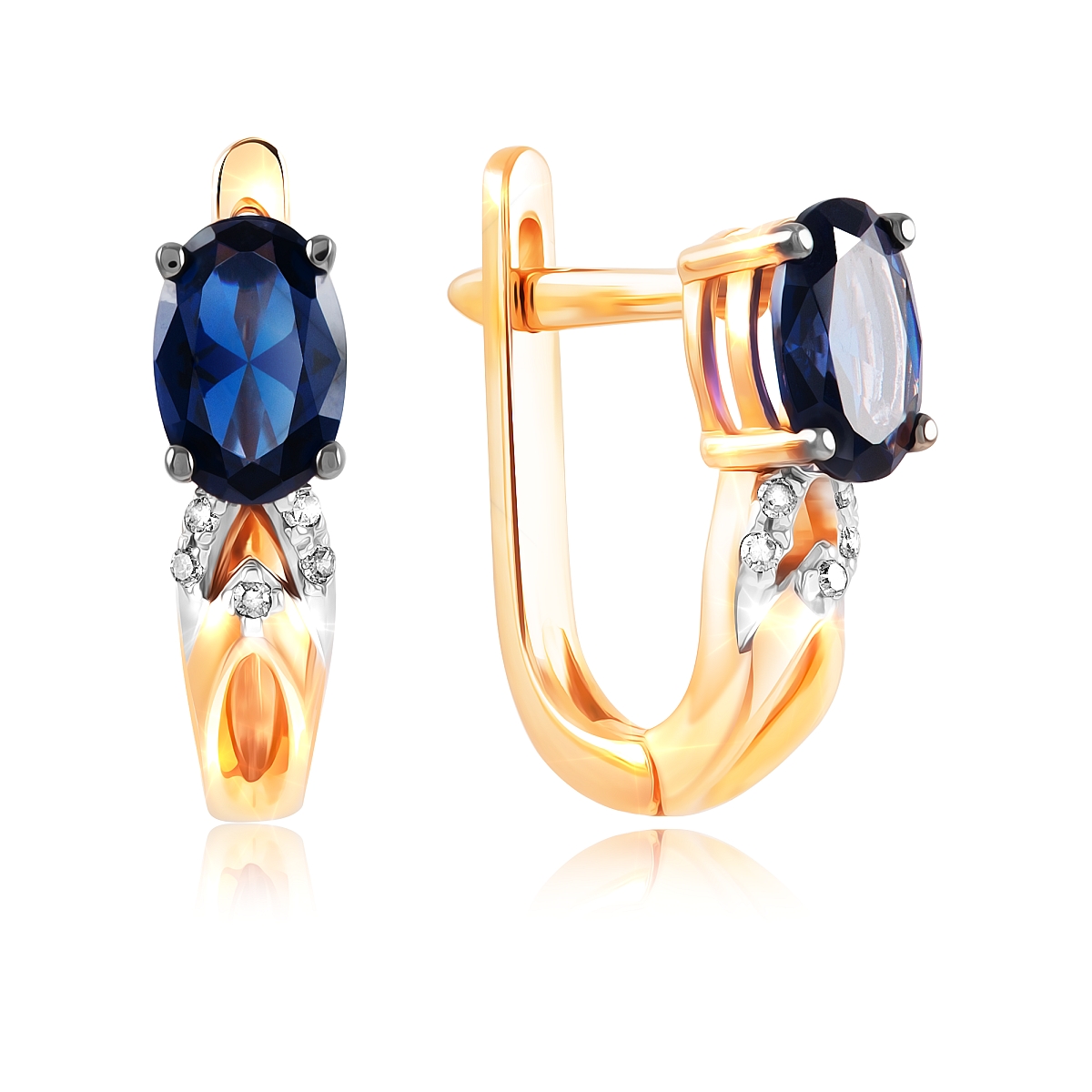 

Серьги из красного золота VALTERA 095194, бриллиант/сапфир, 095194