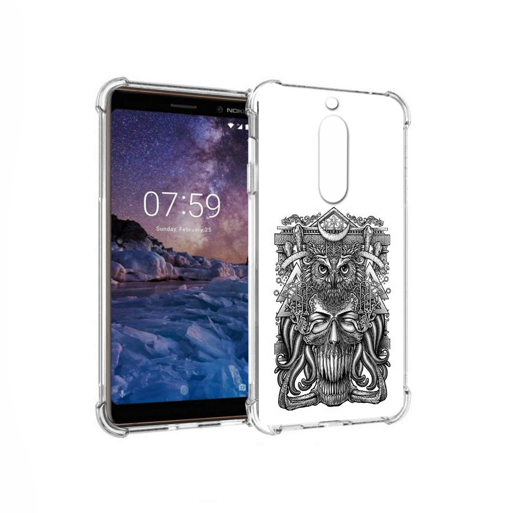 

Чехол MyPads Tocco для Nokia 7 зубастая сова (PT95887.123.369), Прозрачный, Tocco