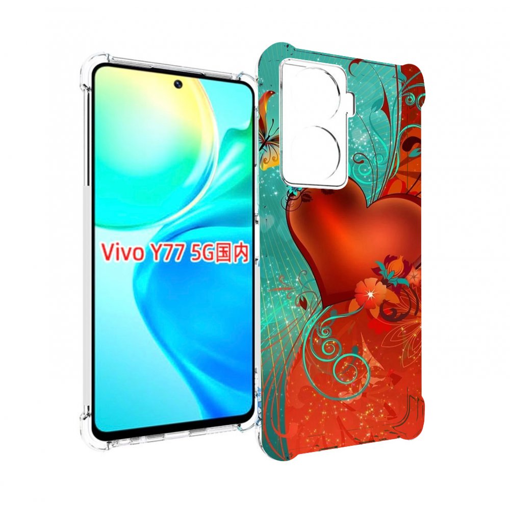

Чехол MyPads красивые-яркие-сердечки для Vivo Y77 5G, Прозрачный, Tocco