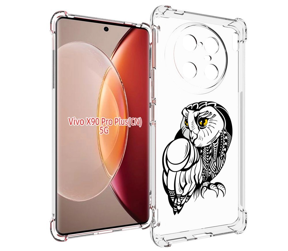 

Чехол MyPads сова-красотка для Vivo X90 Pro Plus, Прозрачный, Tocco