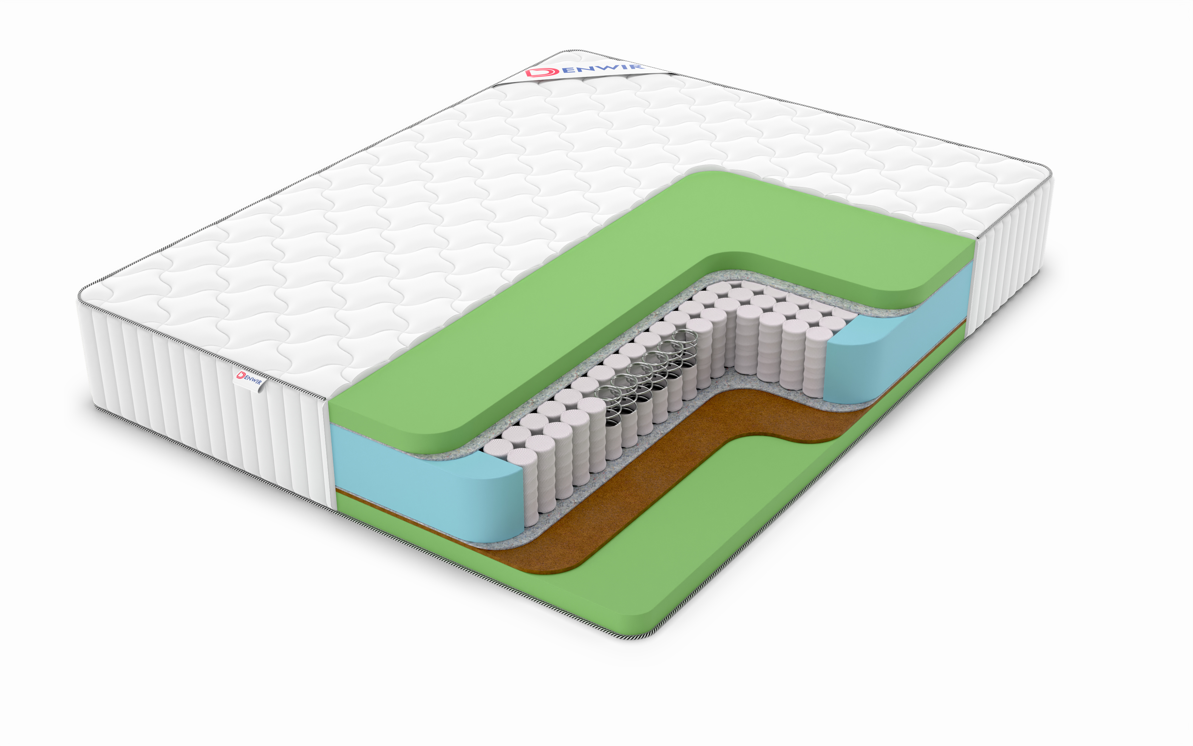 

Матрас пружинный DENWIR CLASSIC BALANCE FOAM PLUS TFK /chstmat_CBFPTFK_1_60x140, Белый, CLASSIC BALANCE FOAM PLUS TFK