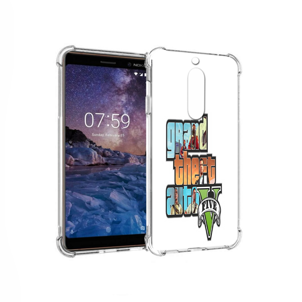 

Чехол MyPads Tocco для Nokia 7 игра гта (PT95887.123.373), Прозрачный, Tocco