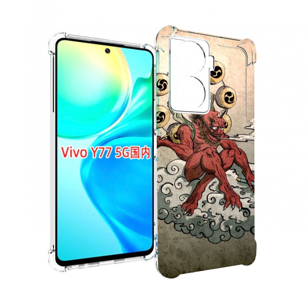

Чехол MyPads красный чертик на облаке для Vivo Y77 5G, Прозрачный, Tocco
