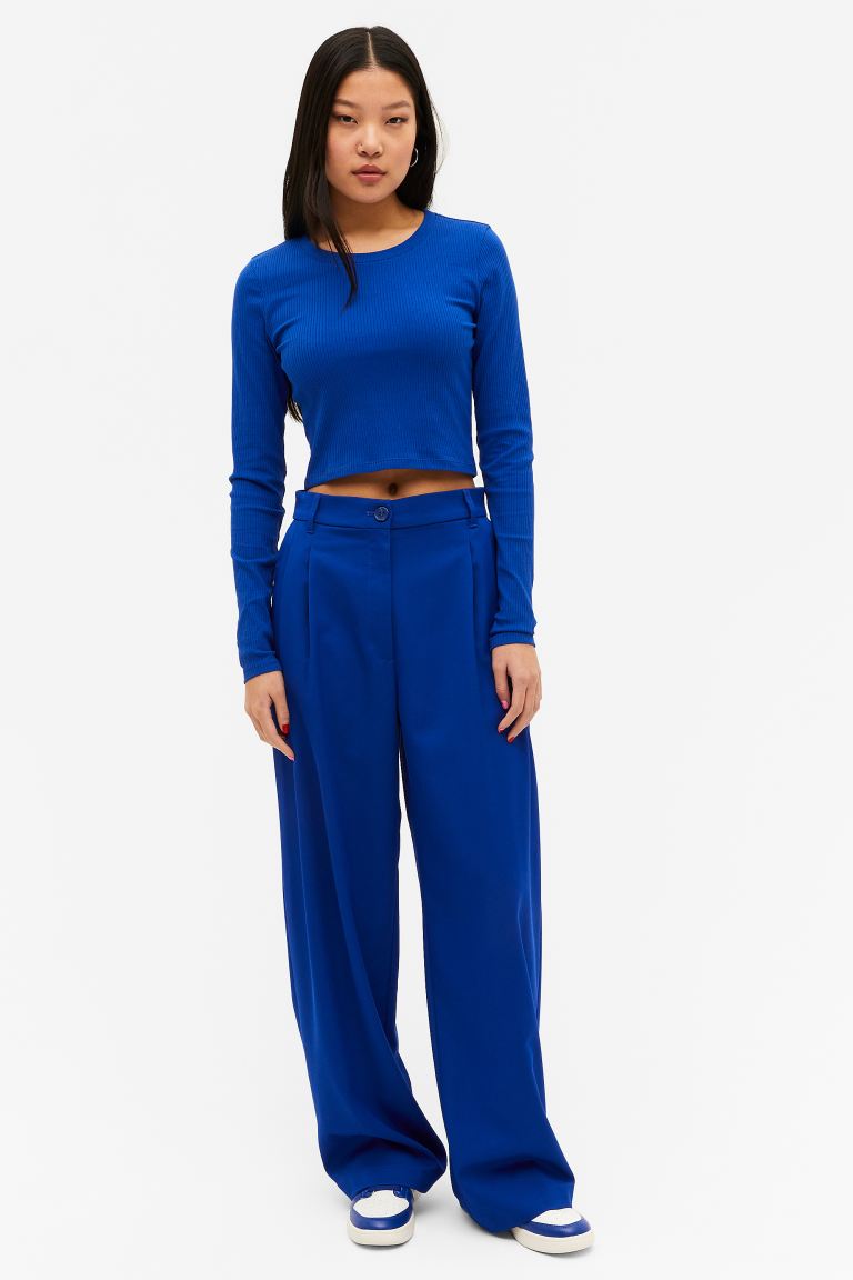 

Брюки женские Monki 1009470038 синие 34 (доставка из-за рубежа), 1009470038