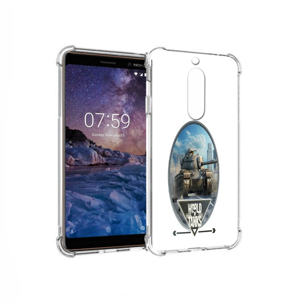 

Чехол MyPads Tocco для Nokia 7 игра с танками (PT95887.123.375), Прозрачный, Tocco