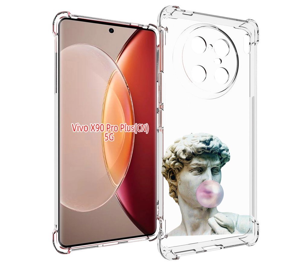 

Чехол MyPads статуя-с-жвачкой для Vivo X90 Pro Plus, Прозрачный, Tocco