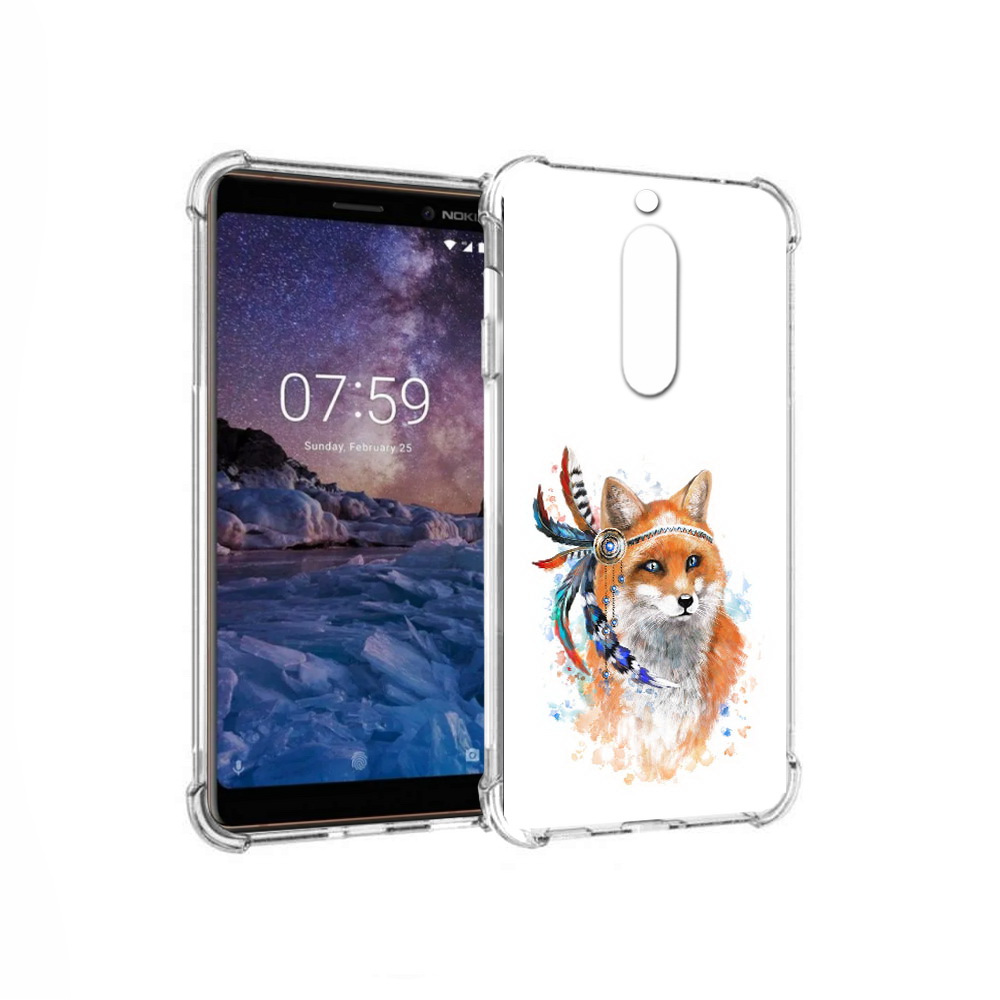 

Чехол MyPads Tocco для Nokia 7 инду лиса (PT95887.123.377), Прозрачный, Tocco