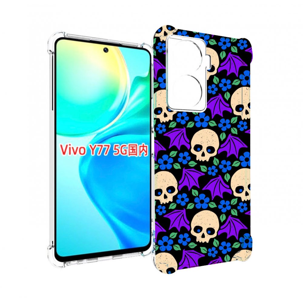 

Чехол MyPads крылатые черепа для Vivo Y77 5G, Прозрачный, Tocco