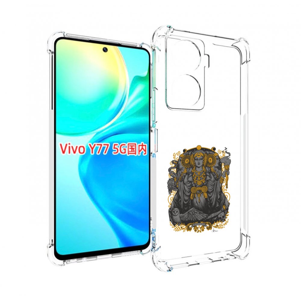 

Чехол MyPads божество с золотыми элементами для Vivo Y77 5G, Прозрачный, Tocco