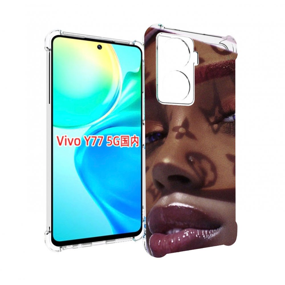 

Чехол MyPads лицо девушки тень женский для Vivo Y77 5G, Прозрачный, Tocco