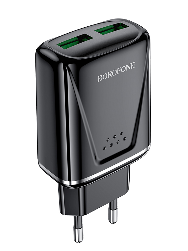 

Сетевое зарядное устройство 2USB 3.0A QC3.0 Borofone BA54A Black, BA54A